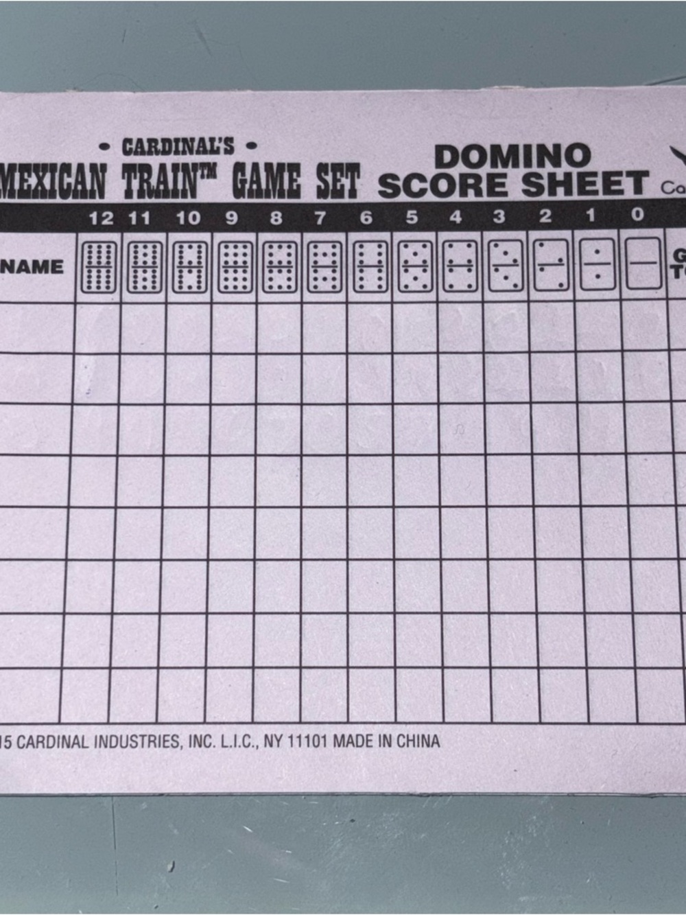 Mexican Train Domino Set with Metal Case - White Tiles with Colored Dots - Picture 3 of 4